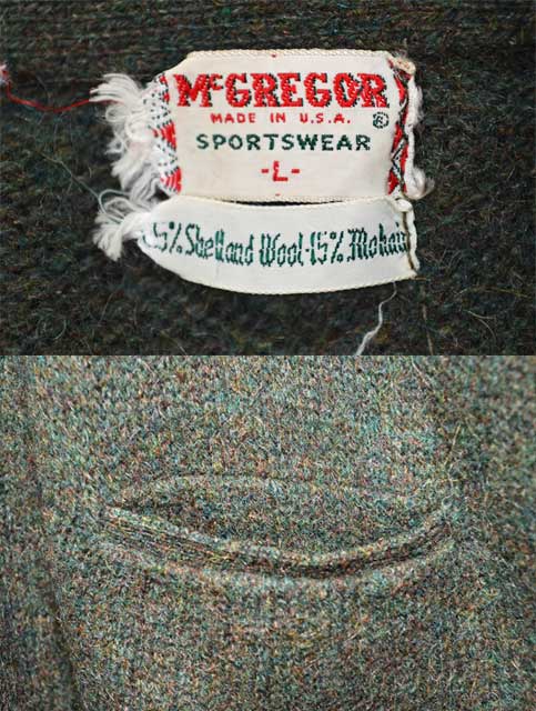 60's McGREGOR モヘアカーディガン - used&vintage box Hi-smile