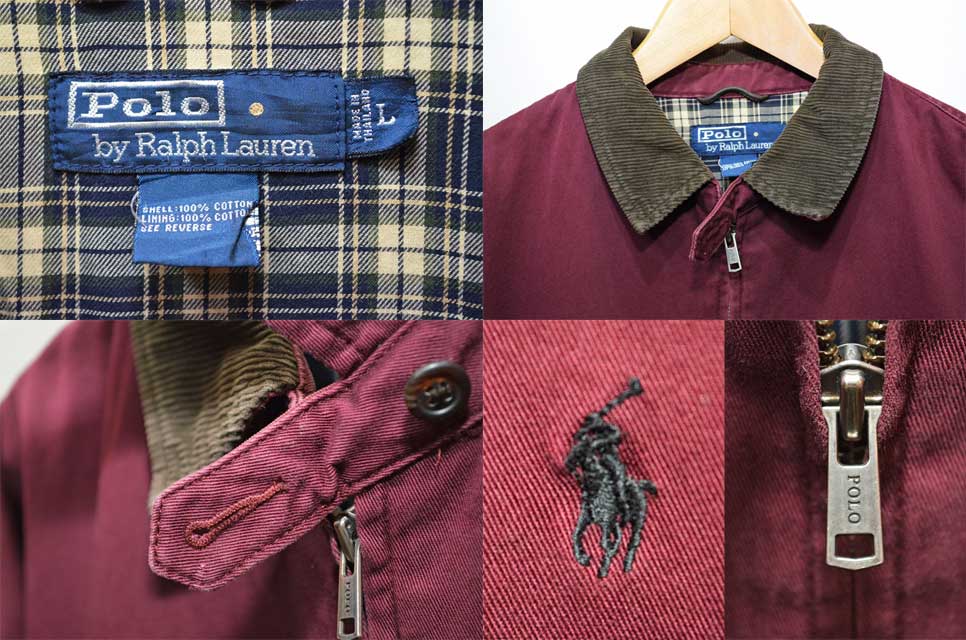 POLO Ralph Lauren チンスト付きスウィングトップ “BURGUNDY