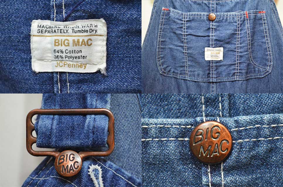 70's BIG MAC デニムオーバーオール - used&vintage box Hi-smile