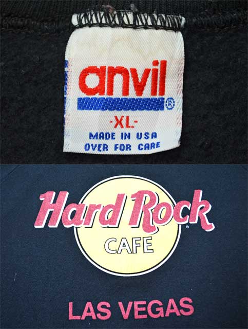 90's Hard Rock CAFE ロゴスウェット "USA製" - used&vintage box Hi-smile
