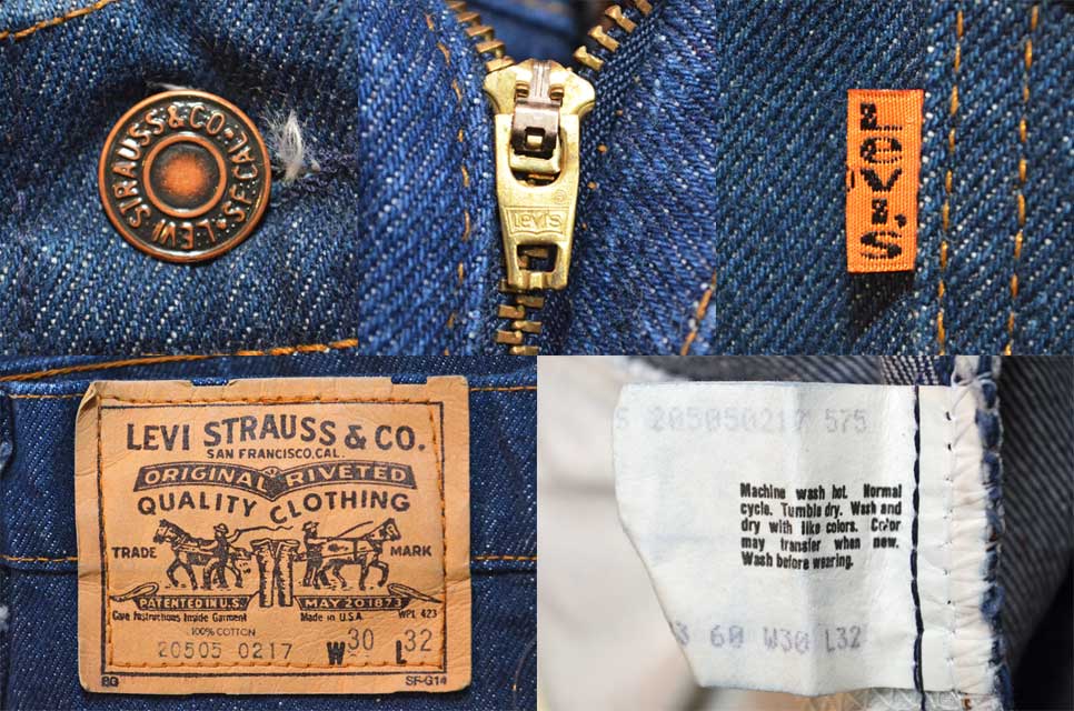 90's Levi's 505-0217 デニムパンツ “USA製 / 真紺” - used&vintage box Hi-smile