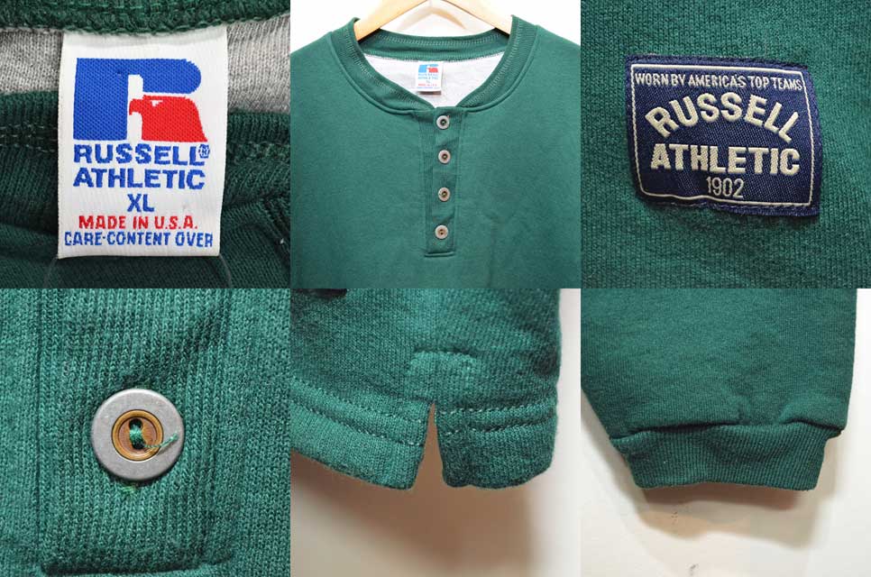 90s Russell athletic ヘンリーネック スウェット USA製