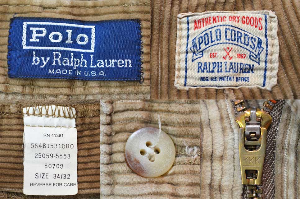 Polo Ralph Lauren 太畝コーデュロイパンツ 