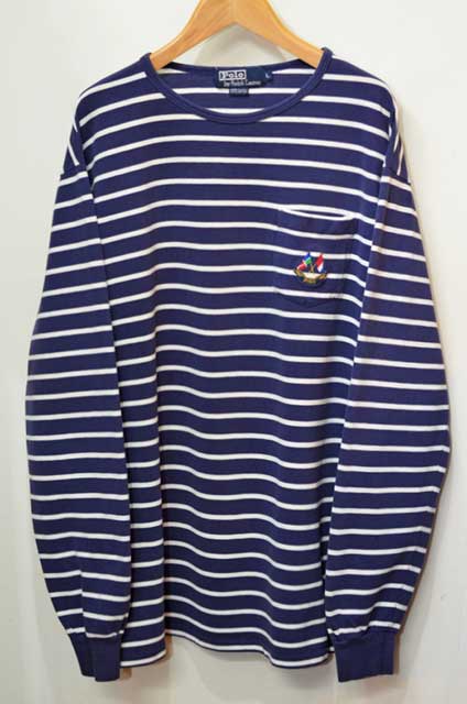 90's POLO Ralph Lauren ボーダー柄 L/S カットソー “USA製 90's POLO Ralph Lauren ボーダー柄 L/S カットソー “USA製