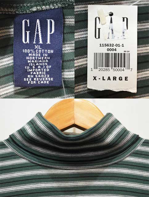 90-00's OLD GAP タートルネック L/S Tシャツ “DEADSTOCK