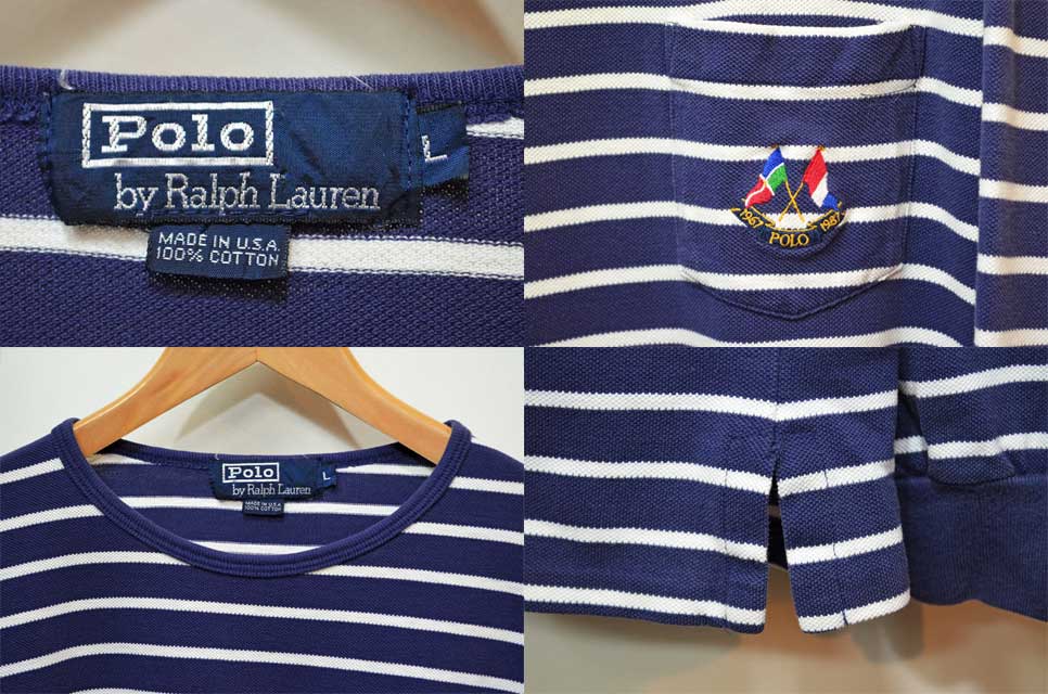 90's POLO Ralph Lauren ボーダー柄 L/S カットソー “USA製 90's POLO Ralph Lauren ボーダー柄 L/S カットソー “USA製