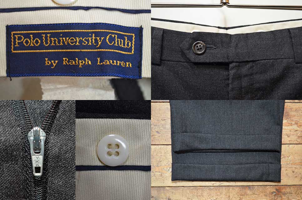 80's Polo University Club by RALPH LAUREN ウールスラックス - used&vintage box