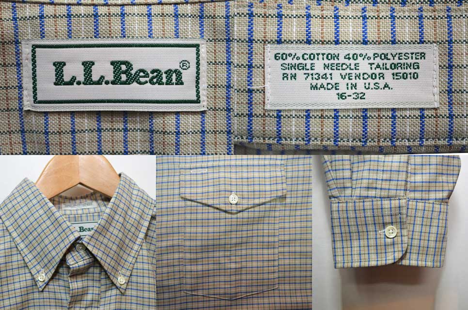 90s~  L.L.Bean エルエルビーン コットン B.D.シャツ シャツ