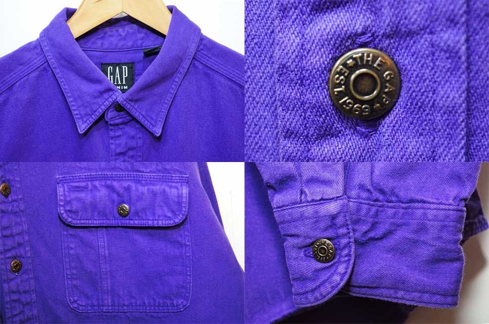 90's OLD GAP ヘビーコットンワークシャツ “PURPLE