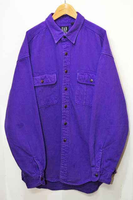 90's OLD GAP ヘビーコットンワークシャツ “PURPLE