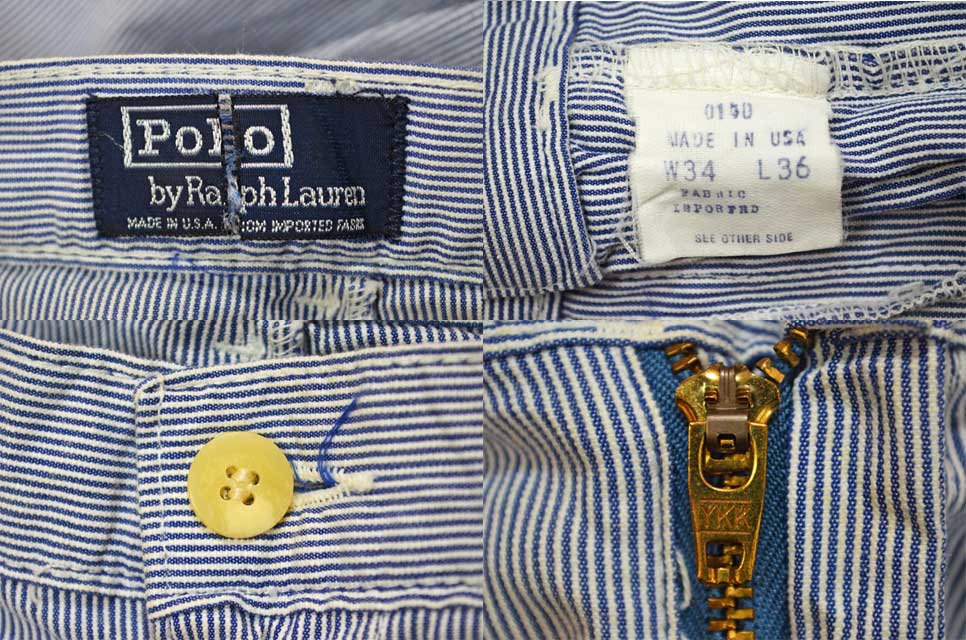 90's Polo Ralph Lauren シアサッカーパンツ “USA製” - used&vintage box Hi-smile