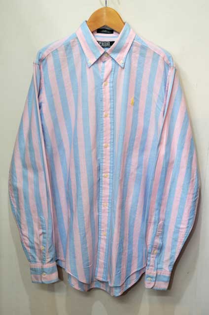 90's Polo Ralph Lauren ストライプ柄 BDシャツ “USA製”