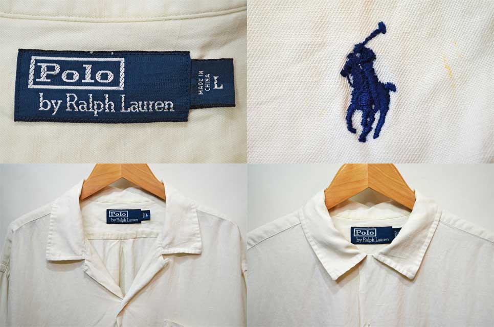 90's Polo Ralph Lauren オープンカラーレーヨンシャツ