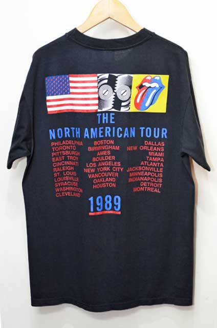 USA製 ビンテージ 80s ローリングストーンズ 1989年 ツアー Tシャツ-