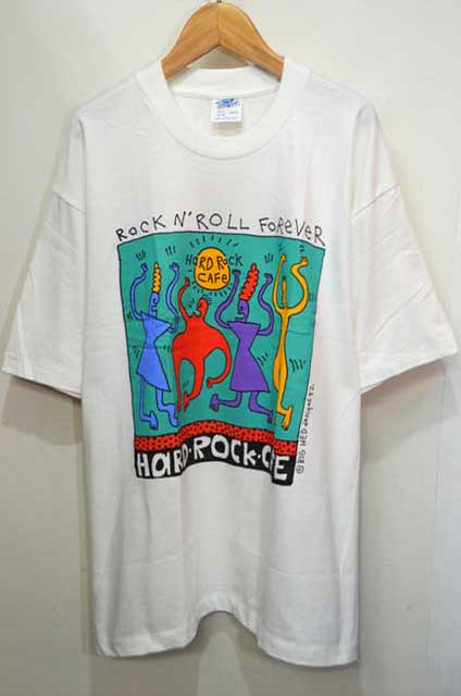 90's Hard Rock CAFE×BIG HED designs プリント Tシャツ “DEADSTOCK”