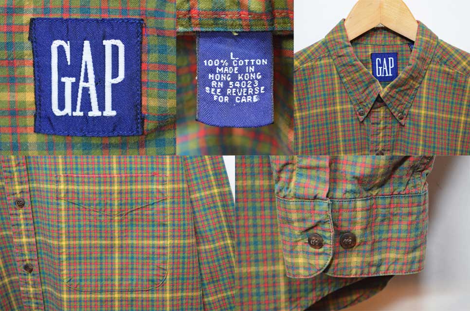 OLD GAP オールドGAP チェックハーパン L