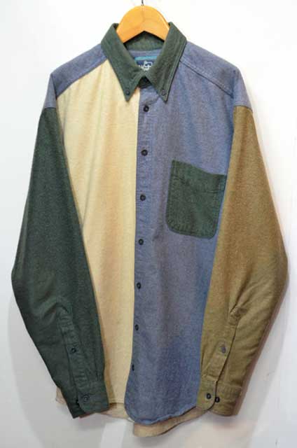 90's WOOLRICH クレイジーパターン ボタンダウンシャツ “MADE IN USA”