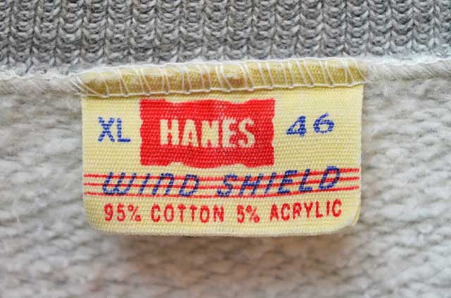 60s HANES WIND SHIELD ヘインズ ヴィンテージスウェット