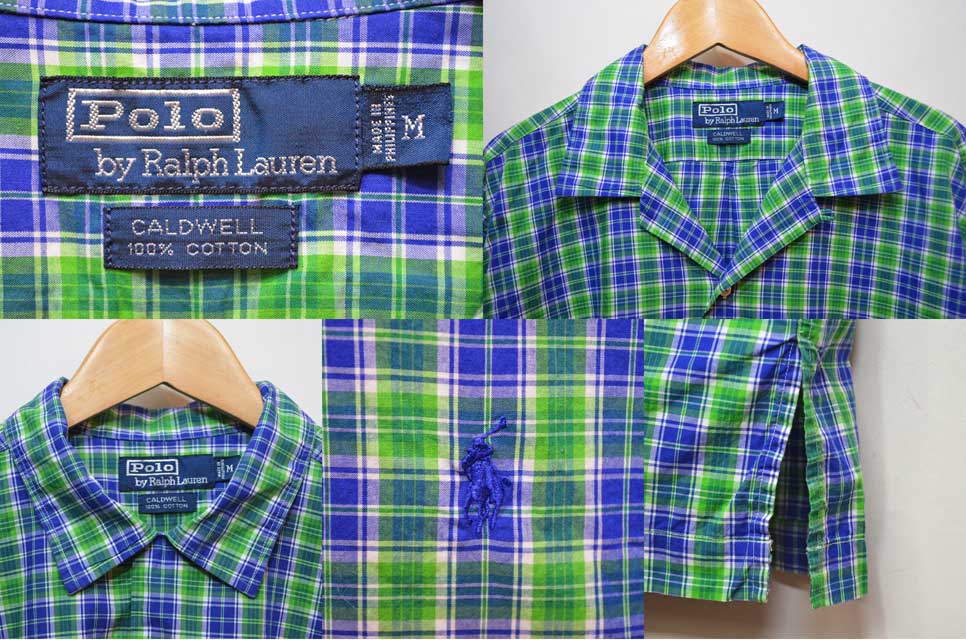 90's Polo Ralph Lauren S/S オープンカラーシャツ “CALDWELL”