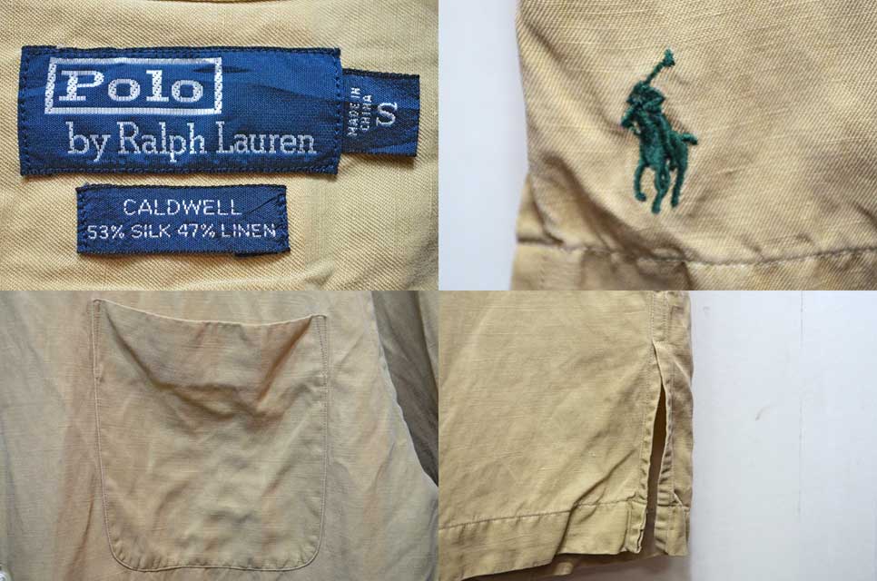 90's Polo Ralph Lauren S/S オープンカラーシャツ “CALDWELL / シルク 