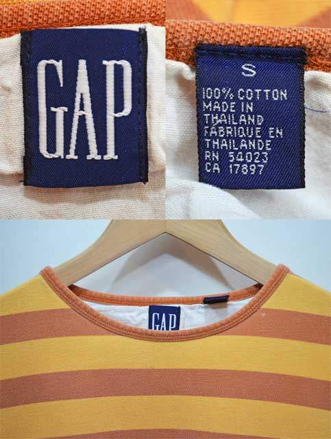 90's OLD GAP ボーダーTシャツ - used&vintage box Hi-smile