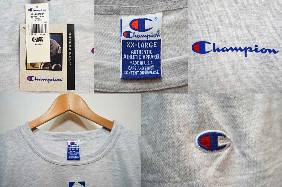 90's Champion スプリクトロゴ “MADE IN USA / DEADSTOCK” used&vintage box Hi-smile