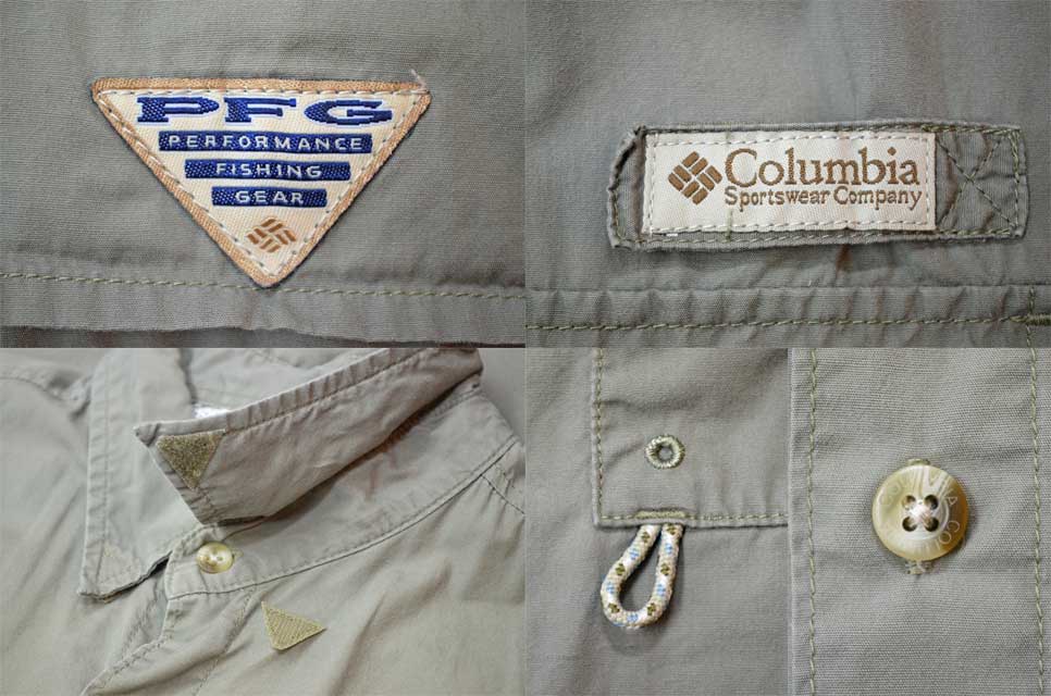 90's Columbia PFG S/S ナイロンフィッシングシャツ - used&vintage 