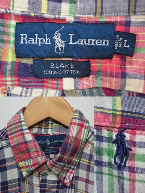 Polo Ralph Lauren S/S パッチワークBDシャツ “BLAKE” - used&vintage