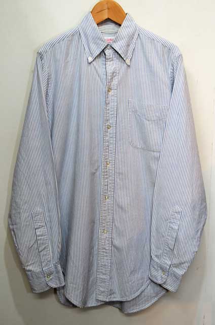 70's Brooks Brothers ストライプ柄 ボタンダウンシャツ “6ボタン 