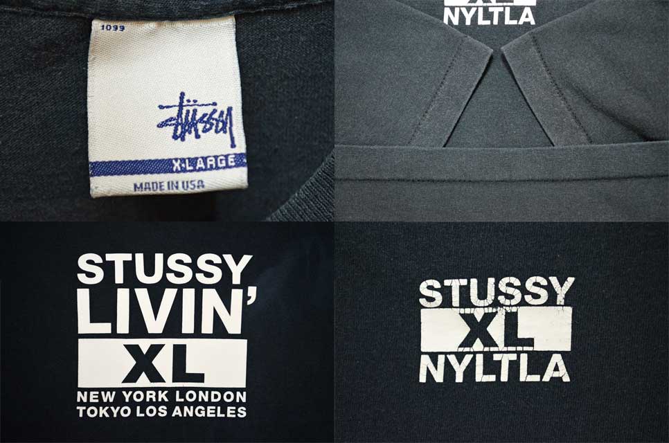 90-00's Stussy プリントTシャツ “MADE IN USA”