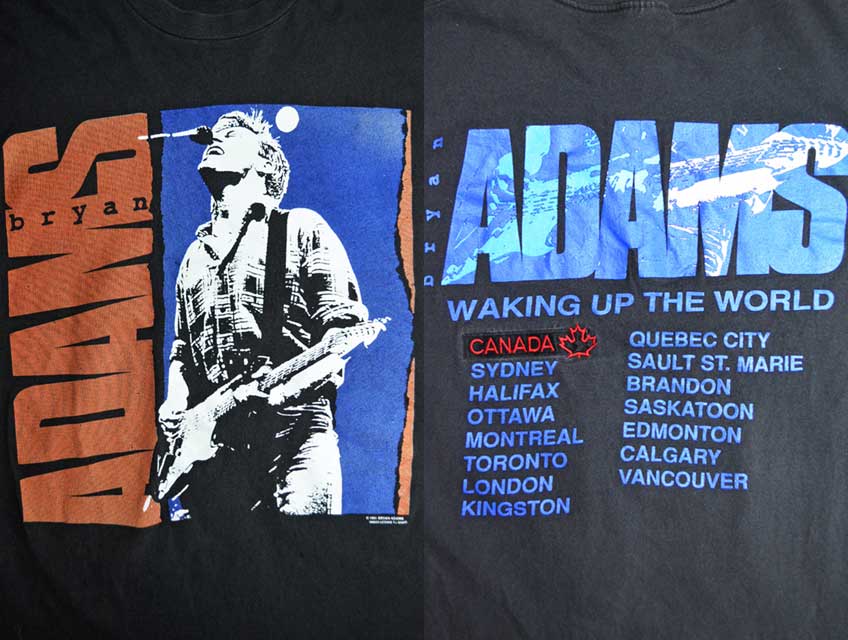 ヴィンテージ当時物1992年ブライアンアダムス UKツアーTシャツEXTREME