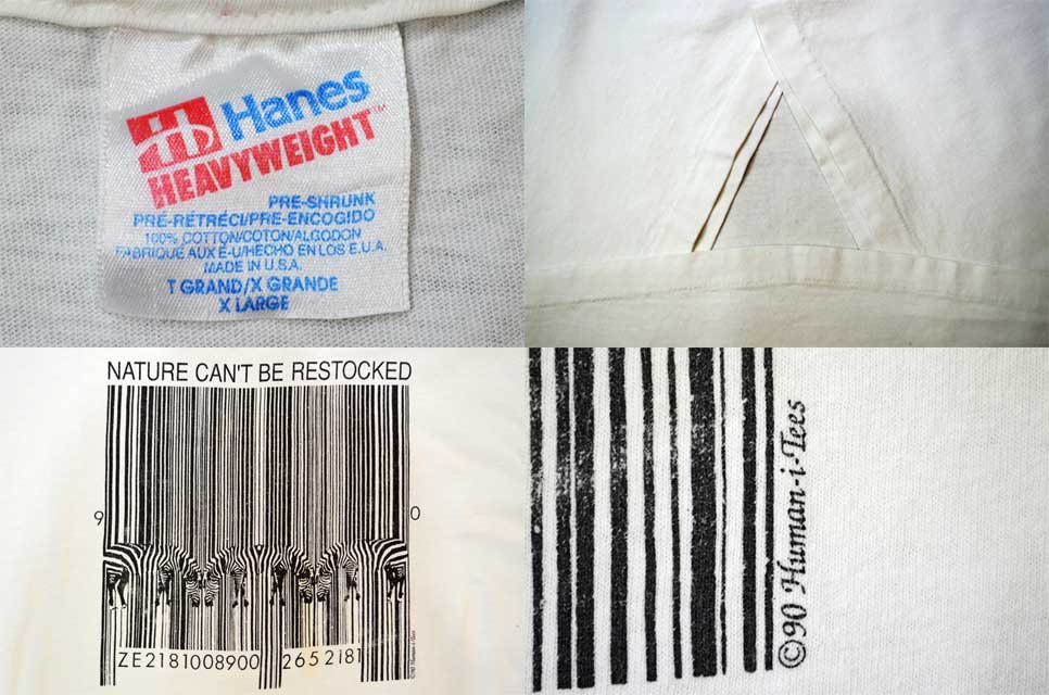 90's Human-i-Tees 騙し絵Tシャツ “MADE IN USA” - used&vintage