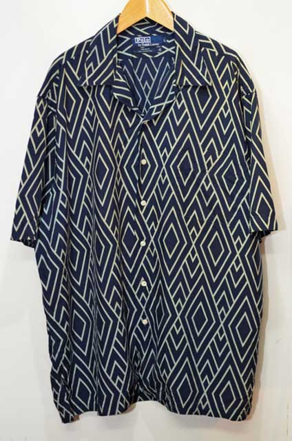 90's Polo Ralph Lauren S/S オープンカラーシルクシャツ “MADE IN USA” - used&vintage