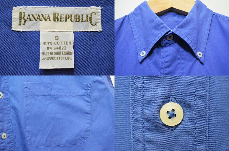 90's BANANA REPUBLIC S/S ボタンダウンシャツ