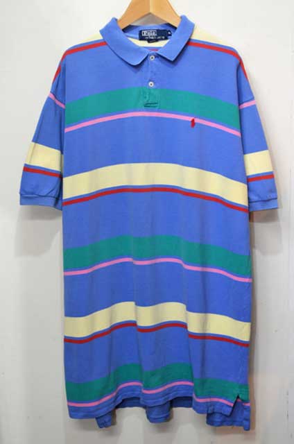 Polo Ralph Lauren マルチボーダー柄 S/S ポロシャツ “MADE IN USA