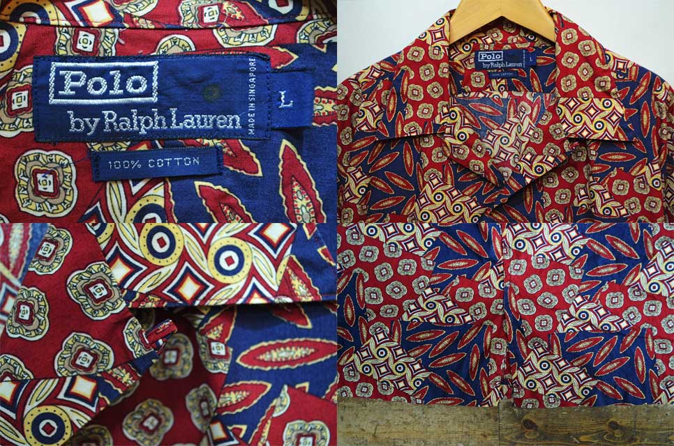 Polo Ralph Lauren S/S 総柄オープンカラーシャツ - used&vintage box 