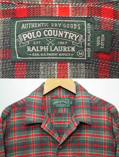 polo country ネルシャツ