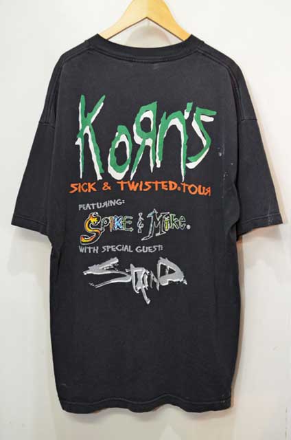 90 S Korn バンドtシャツ Sick Twisted Tour Used Vintage Box Hi Smile