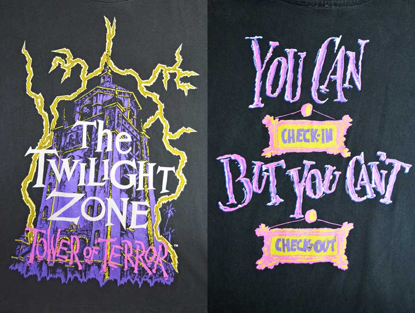 90's The Twilight Zone Tower of Terror プリントTシャツ “MADE IN USA”