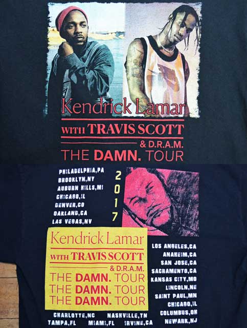 Kendrick Lamar With TRAVIS SCOTT & D.R.A.M ツアーTシャツ