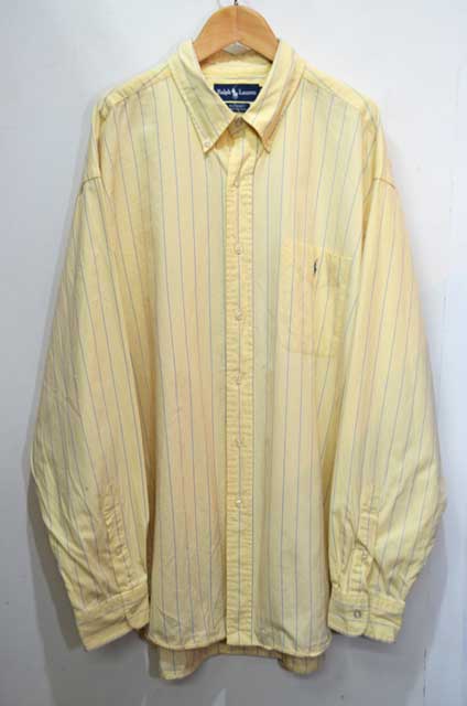 90's Polo Ralph Lauren ストライプ柄 ボタンダウンシャツ “BIG SHIRT”