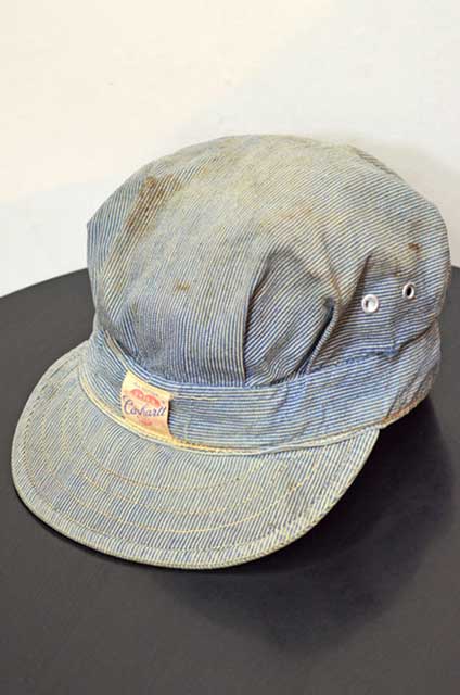 40's Carhartt ピンヒッコリー柄 ワークキャップ