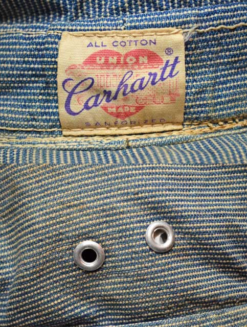 40's Carhartt ピンヒッコリー柄 ワークキャップ - used&vintage box