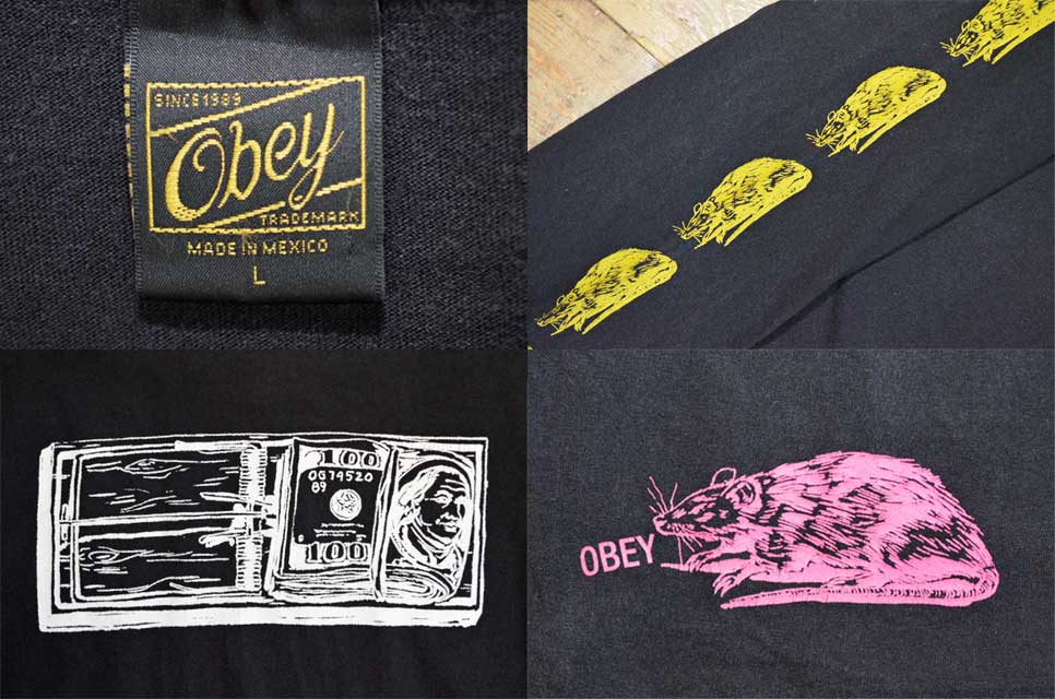 Obey L S Tシャツ Used Vintage Box Hi Smile