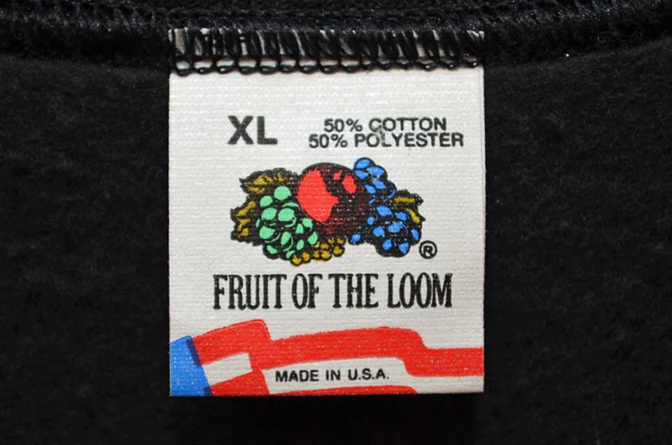 XL USA製 90s FRUIT OF THE LOOM スウェット 黒 無地