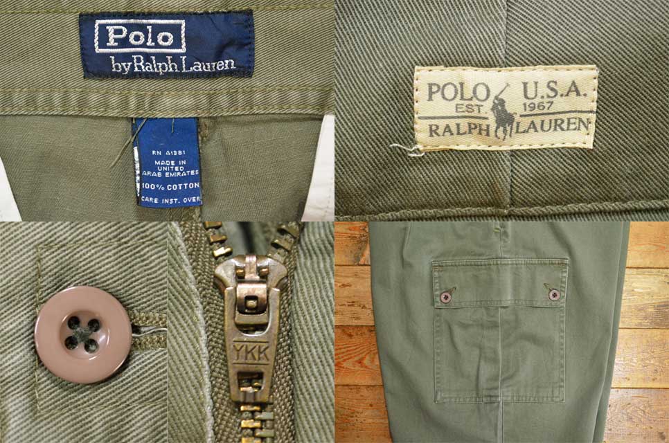 90-00's Polo Ralph Lauren コットンカーゴパンツ - used&vintage box 