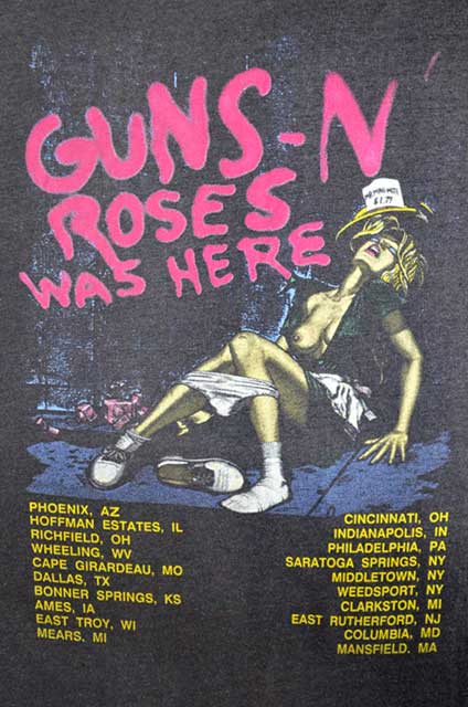 80's GUNS N' ROSES ツアーTシャツ “Appetite for Destruction ...