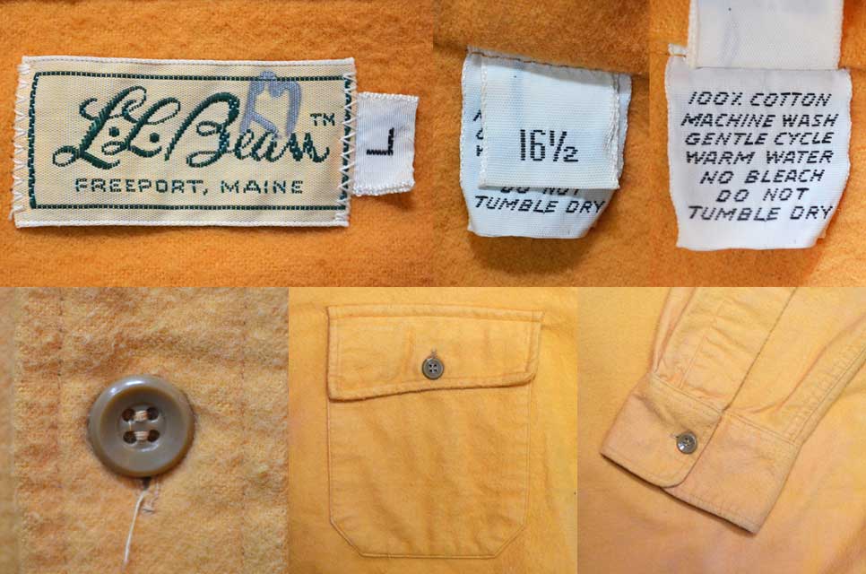 70's L.L.Bean シャモアクロスシャツ “筆記体タグ”