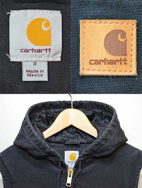 90-00's Carhartt フード付きダックベスト “BLACK”