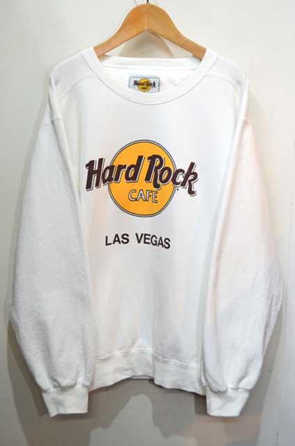 90's Hard Rock CAFE スウェットシャツ “MADE IN USA / LOS VEGAS” - usedvintage box  Hi-smile